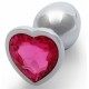 Bijou anal Heart Gem S 6 x 2.6cm Silver-Pink