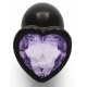 Anal-Juwel Heart Gem S 6 x 2.6cm Schwarz-Violett