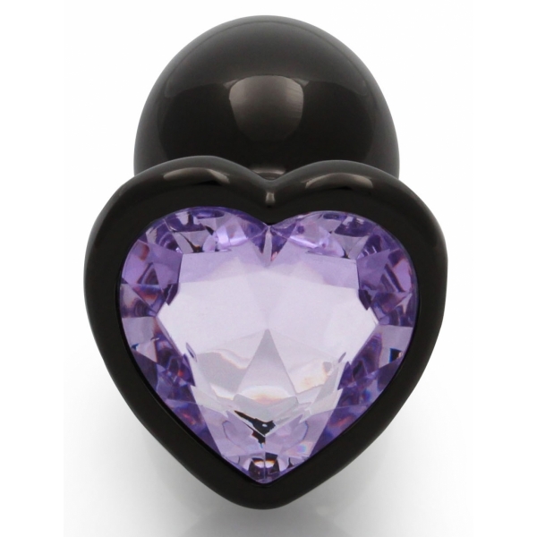 Bijou anal Heart Gem S 6 x 2,6 cm nero-viola