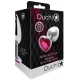 Gemma cuore analogica M 7 x 3,3 cm Argento-Rosa