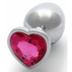 Bijou anal Heart Gem M 7 x 3.3cm Silver-Pink