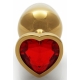 Plug Bijou anal HEART GEM S 6 x 2.6 cm Doré-Rouge