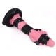 Cobra Slang Dildo L 26 x 7cm Zwart-Roze