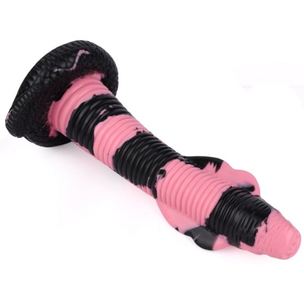 Cobra Snake S Dildo 18 x 5cm Schwarz-Rosa