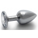 Anal-Juwel Round Gem S 6 x 2.6cm Silber-Transparent