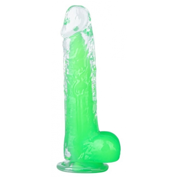 Consolador Transparente Mut S 14 x 3.5cm Verde