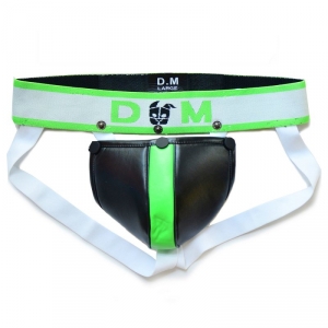 BDSMaster Jockstrap Neo Dungeon Preto-verde fluorescente