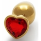 Bijou anal Heart Gem M 7 x 3,3 cm Oro-Rosso