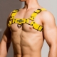 DM Buckle Leather Chest Harness YELLOW