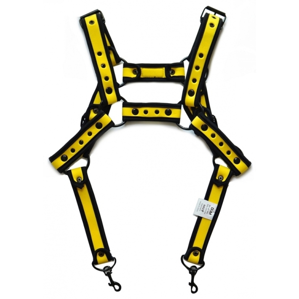 D.M Neoprene Chest Harness with Suspenders YELLOW