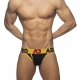 Open Fly Bikini Black-Yellow