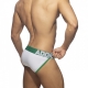 Open Fly Bikini White-Green