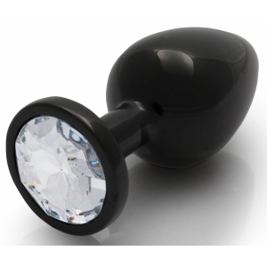 Ouch! Anal-Juwel Round Gem L 8 x 4cm Schwarz-Transparent