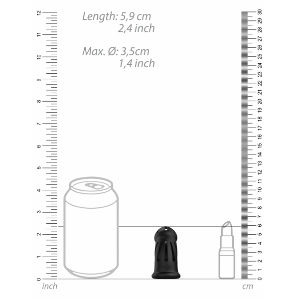 Gabbia di castità ManCage Modello 27 - 9,6 x 3,5 cm Nero