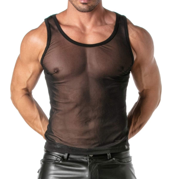 Tank Top Mesh Tank Top Black