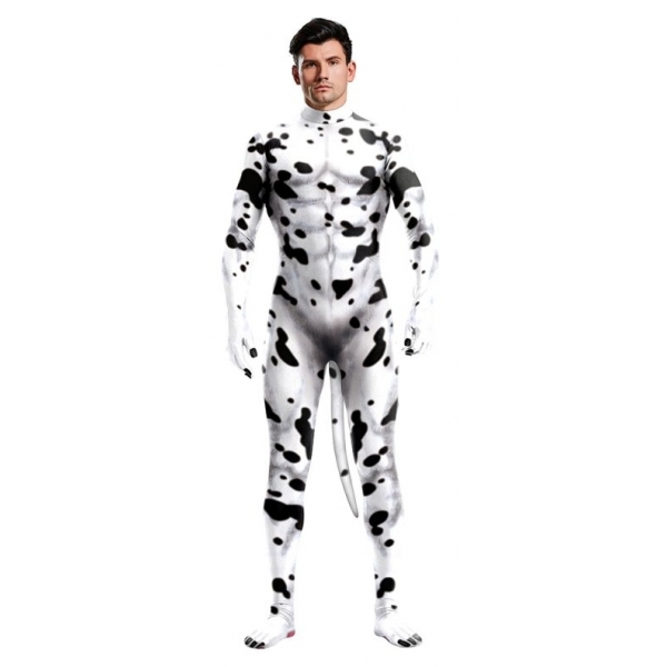 Tuta Cosplay Cane Dalmata Nero-Bianco