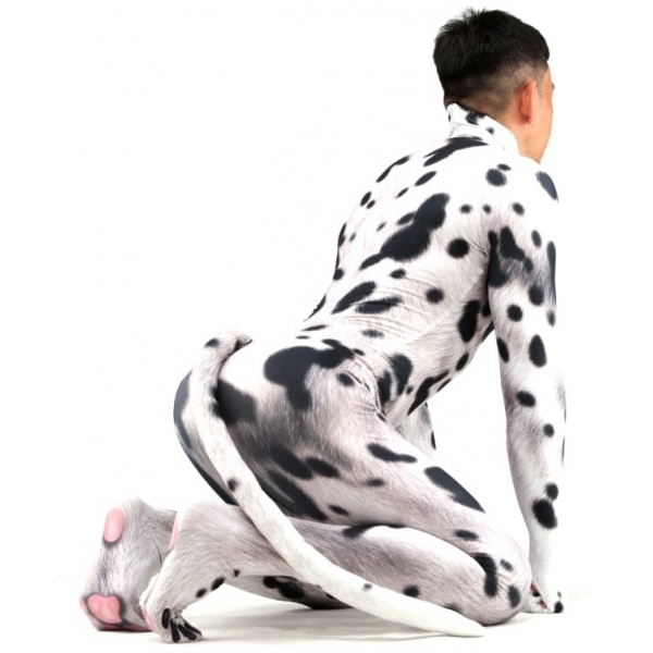 Dalmatiër Hond Cosplay Jumpsuit Zwart-Wit
