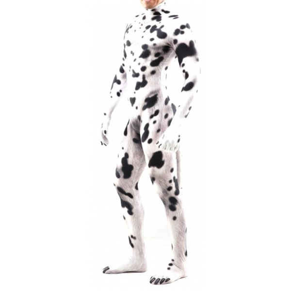 Tuta Cosplay Cane Dalmata Nero-Bianco