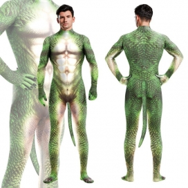 Reptile Dragon Green Cosplay Suit