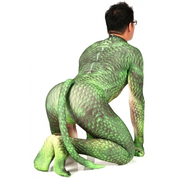 Groene draak Reptiel Cosplay Suit