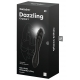 Glazen dildo Dazzling Crystal 1 - 18 x 3.6cm Zwart