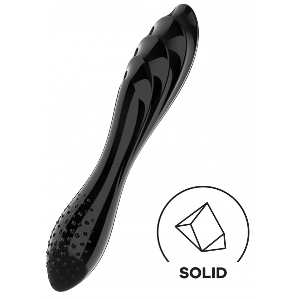 Dazzling Crystal 1 - Glass Dildo - Black