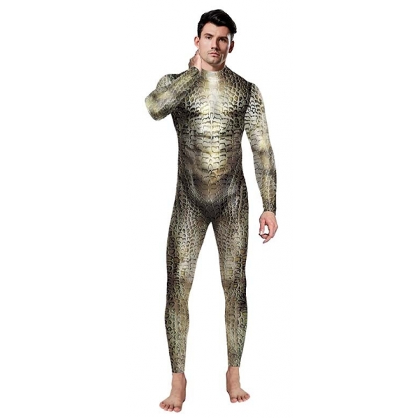 Print Halloween Costume Petsuit - Snakeskin