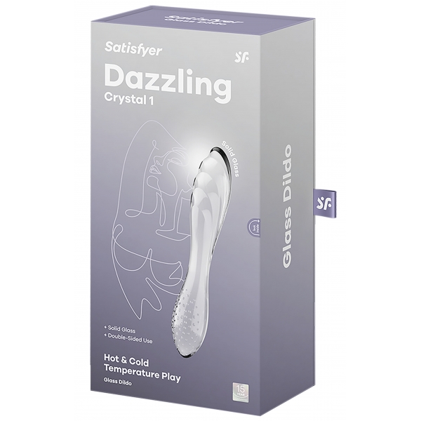 Dildo di vetro Dazzling Crystal 1 - 18 x 3,6 cm Trasparente