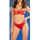 Conjunto de 2 peças Glycinia Vermelho