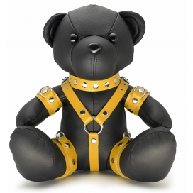 Urso de couro Bendy The Bdsm Teddy Bear Amarelo