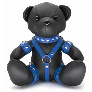 The Red Leather bear Bendy The Bdsm Teddy Bear Blue