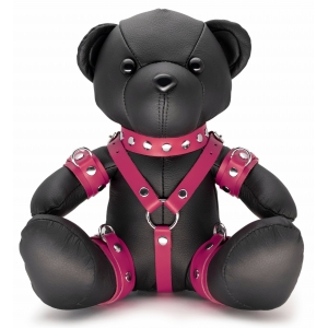 The Red Leather bear Bendy The Bdsm Teddy Bear Pink