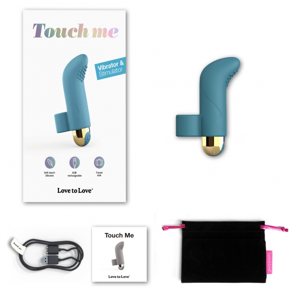 Touch Me Love to Love Finger Vibro Blu