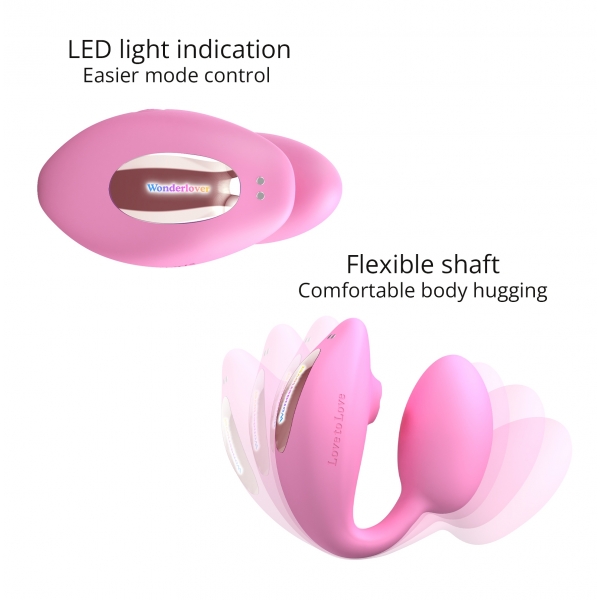 Wonderlover Roze Clitoris en G-Spot Stimulator