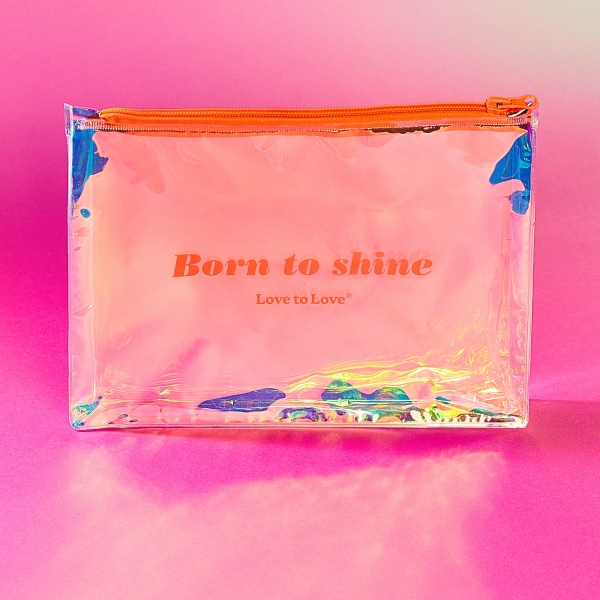 Born to Shine Zip Orange storage pouch