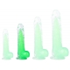 Dildo trasparente Jelly Mut S 14 x 3,5 cm verde