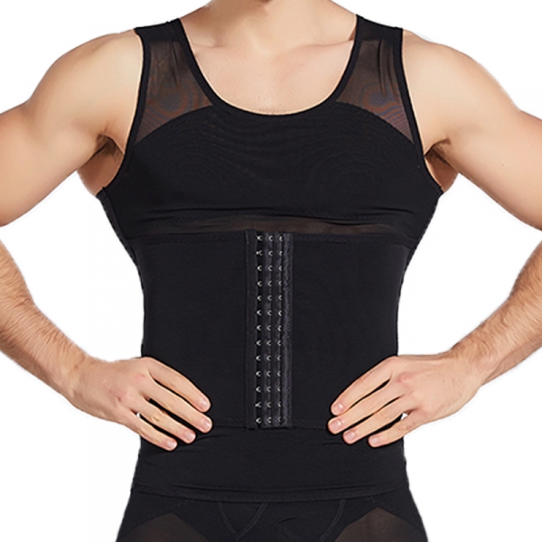 Men's Tight Shirt Waist Trainer BLACK