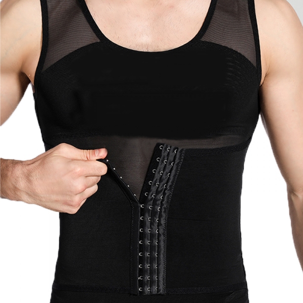 Men's Tight Shirt Waist Trainer BLACK