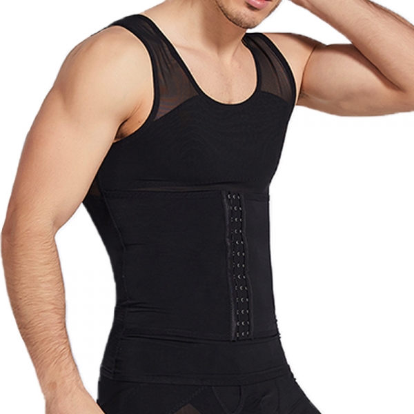 Mesh Strakke Tanktop Zwart