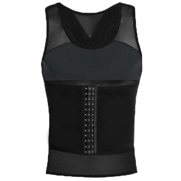 Mesh Tight Tank Top Black