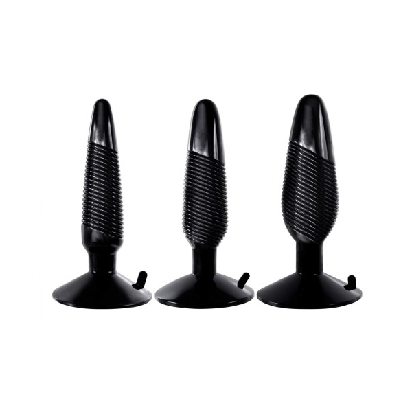 Xplorer 3er-Set Plugs schwarz