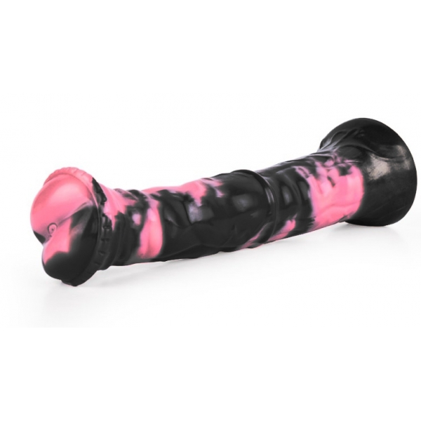 Animal Dildo Ragulf 26 x 5.5cm Schwarz-Rosa