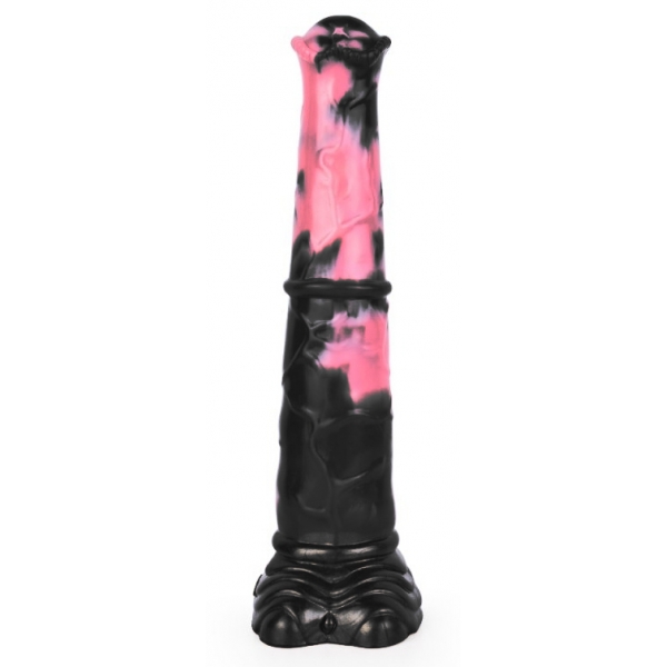 Hulf Dildo 24 x 5cm Schwarz-Rosa