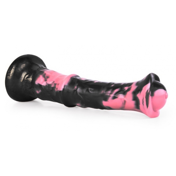 Dildo animale Exulf 26 x 6 cm nero-rosa