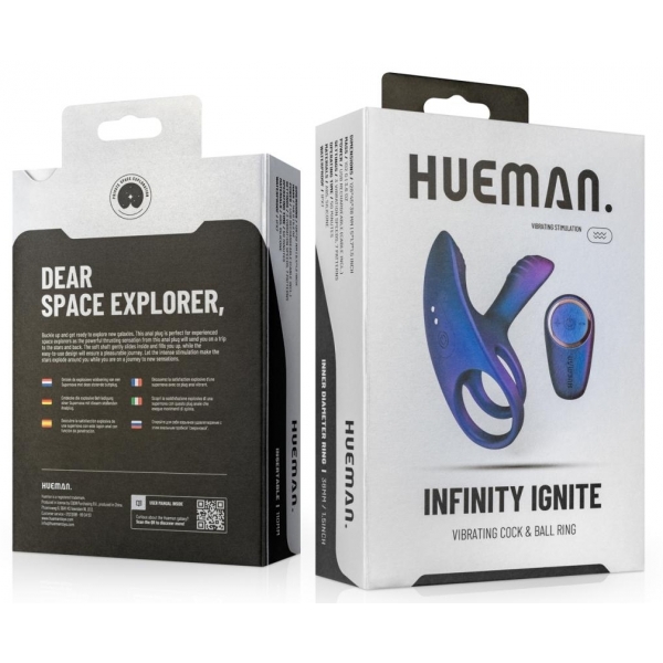 Hueman Infinity Ignite Cockring + Penis Tip - Diameter 38mm