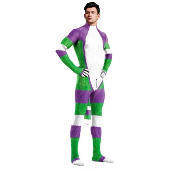 Cartoon Cosplay Jumpsuit White-Green-Purple