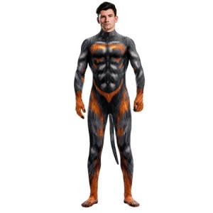 CosplayBoys Sexy Wolf Man Cosplay Jumpsuit Black-Fire