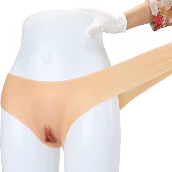 Fake Vagina Pants with Catheter FLESH