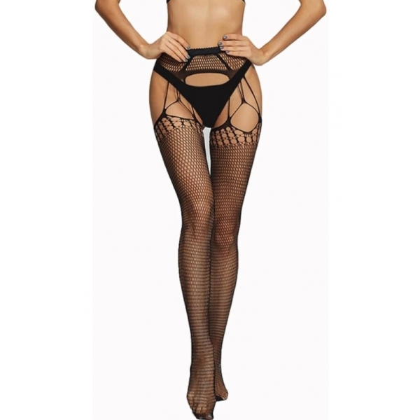 Fishnet Thigh High Suspender Stockings