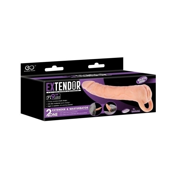 Penisschede + masturbator Extendor 9 - 22 x 5cm